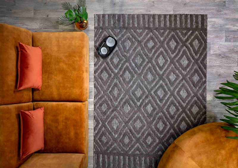 Vloerkleed Easy Living Salta Charcoal Diamond