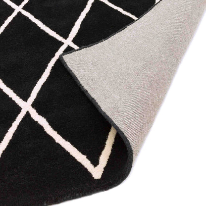 Laagpolig vloerkleed Easy Living Albany Diamond Black