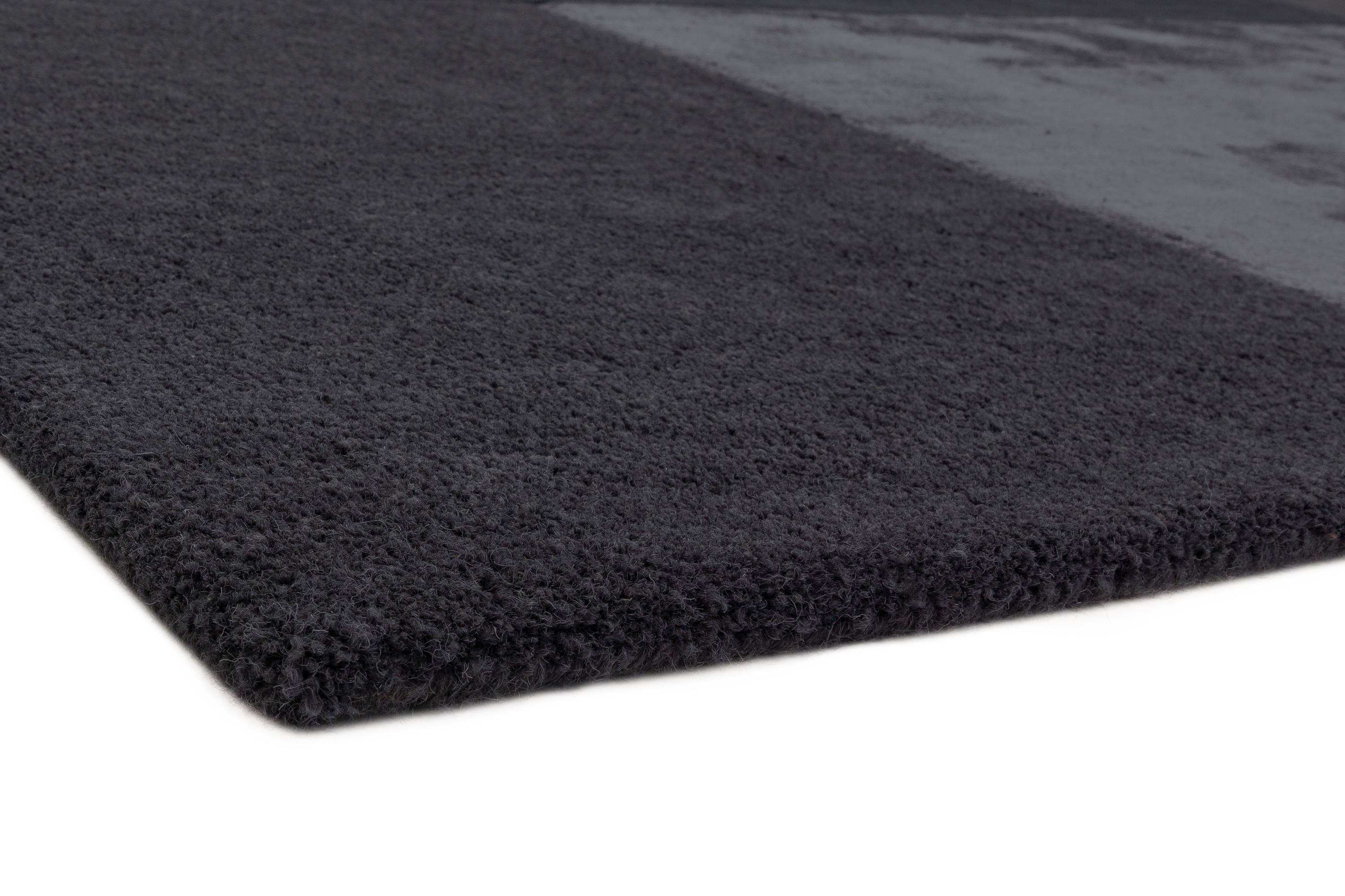 Laagpolig vloerkleed Easy Living Tate Tonal Textures Rug Charcoal