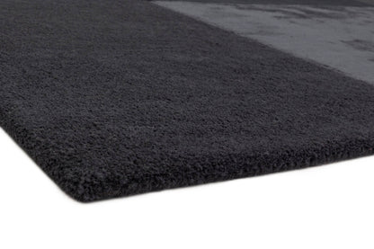 Laagpolig vloerkleed Easy Living Tate Tonal Textures Rug Charcoal