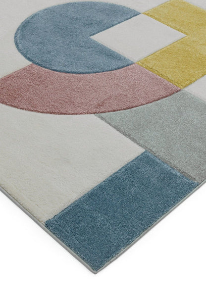 Laagpolig vloerkleed Easy Living Sketch Retro Multi