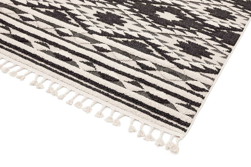 Laagpolig vloerkleed Easy Living Taza Black White