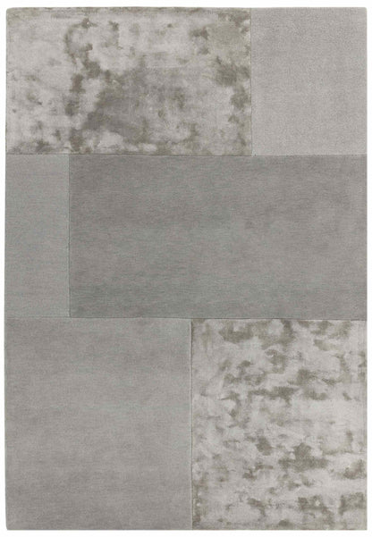 Laagpolig vloerkleed Easy Living Tate Tonal Textures Rug Silver