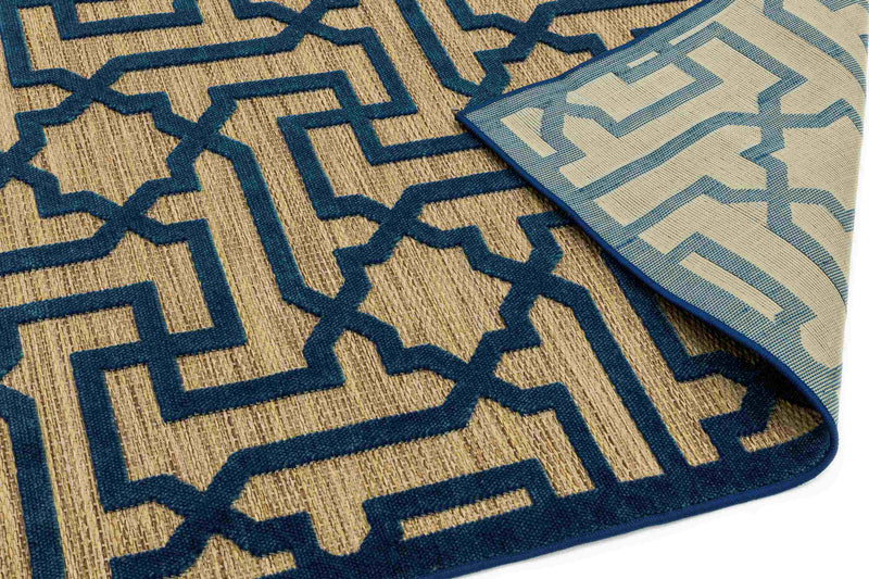 Laagpolig vloerkleed Easy Living Plaza 03 Navy