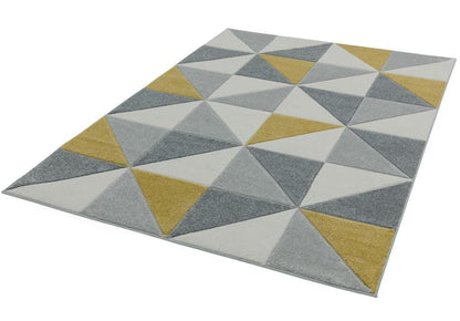 Laagpolig vloerkleed Easy Living Sketch Cubic Ochre