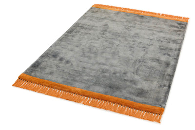 Laagpolig vloerkleed Easy Living Elgin Rug ~Grey Orange Border