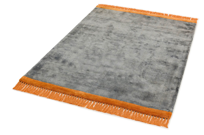 Laagpolig vloerkleed Easy Living Elgin Rug ~Grey Orange Border
