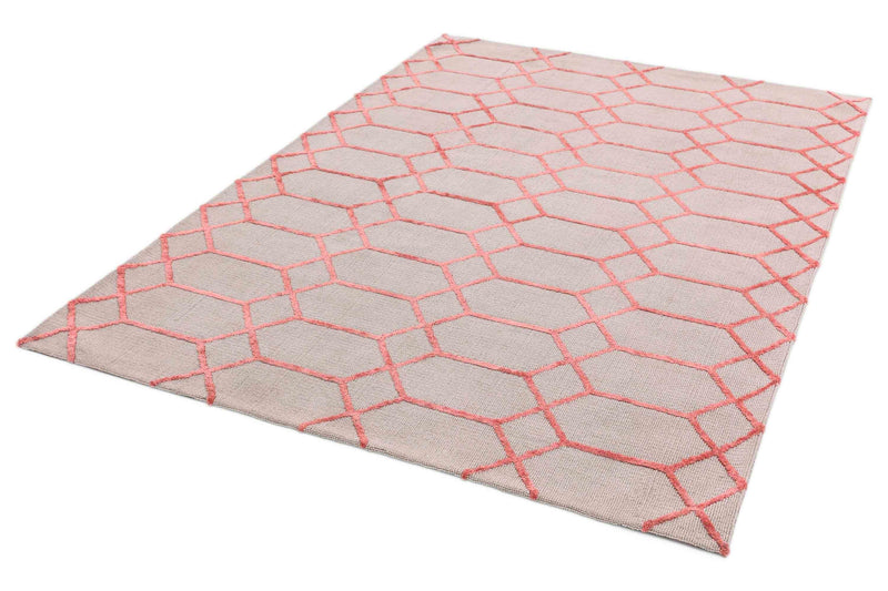 Laagpolig vloerkleed Easy Living Koko Coral