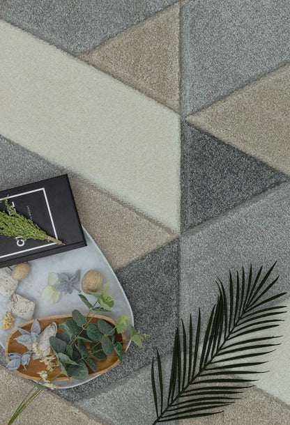 Laagpolig vloerkleed Easy Living Sketch Rhombus Grey