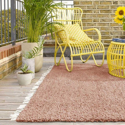 Laagpolig vloerkleed Easy Living Clover Pink in and outdoor
