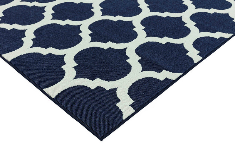 Vloerkleed Easy Living Antibes Blue Trellis