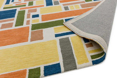 Laagpolig vloerkleed Rugestiq Reef Blocks Multi