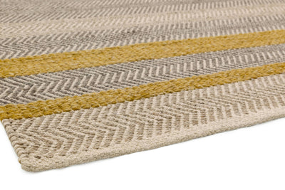 Laagpolig vloerkleed Easy Living Fields Mustard