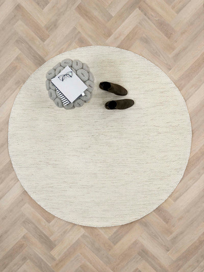 Rond vloerkleed MOMO Rugs Teppe White Naturel