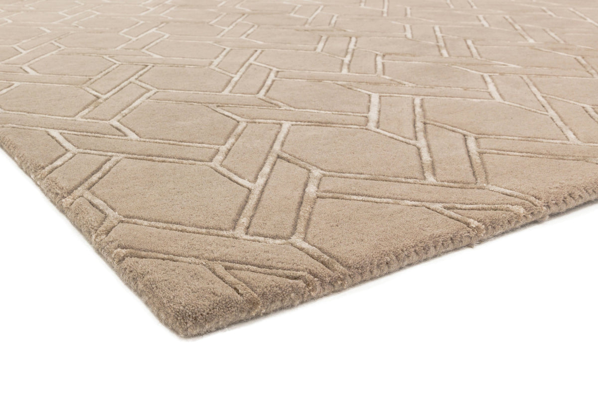 Laagpolig vloerkleed Easy Living Nexus Rug Fine Lines Sand Sand