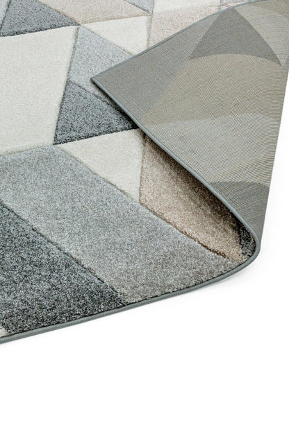 Laagpolig vloerkleed Easy Living Sketch Rhombus Grey