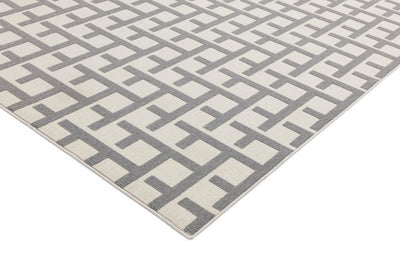 Vloerkleed Rugestiq Antibes White Grey Grid