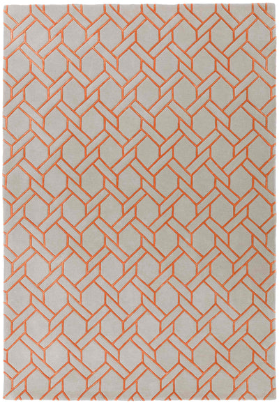 Laagpolig vloerkleed Easy Living Nexus Rug Fine Lines Silver Orange