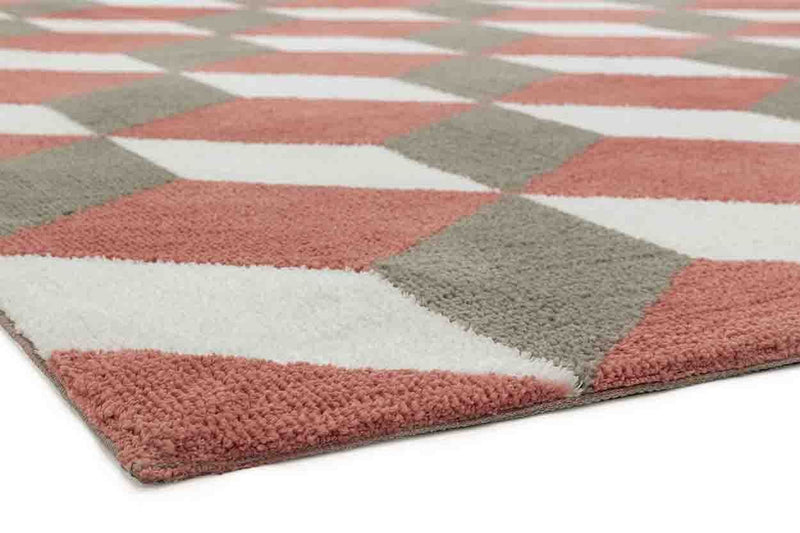 Laagpolig vloerkleed Easy Living Arlo AR10 Pink Block