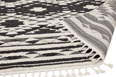 Laagpolig vloerkleed Easy Living Taza Black White