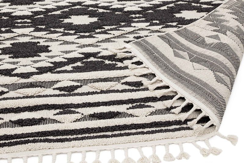 Laagpolig vloerkleed Easy Living Taza Black White
