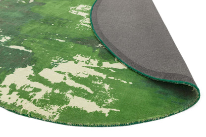Laagpolig vloerkleed Easy Living Saturn Rug Green Circle