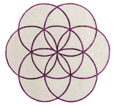 Rond vloerkleed Easy Living Lotus Rug Purple