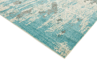 Laagpolig vloerkleed Easy Living Nova Painterly Duck Egg