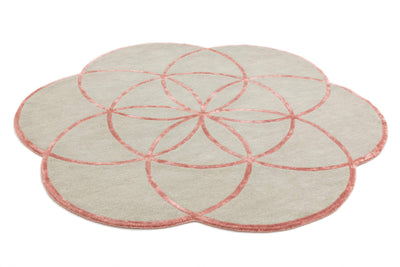 Rond vloerkleed Easy Living Lotus Rug Pink