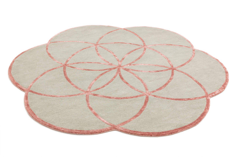 Rond vloerkleed Easy Living Lotus Rug Pink