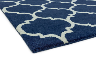 Laagpolig vloerkleed Easy Living Albany Ogee Blue