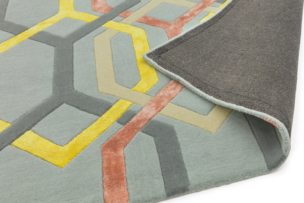 Laagpolig vloerkleed Easy Living Matrix Hexagon Silver