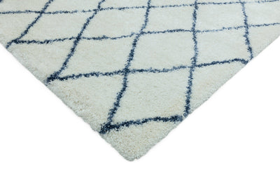 Hoogpolig vloerkleed Easy Living Alto Rug al03 Cream Blue