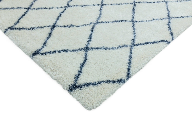 Hoogpolig vloerkleed Easy Living Alto Rug al03 Cream Blue