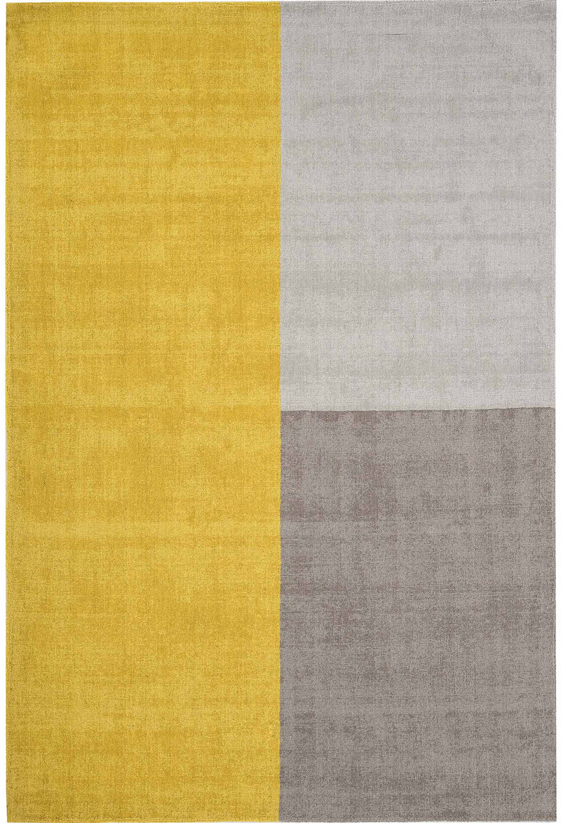 Laagpolig vloerkleed Easy Living Blox Rug Mustard