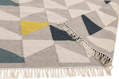 Laagpolig vloerkleed Easy Living Hackney Geo Mustard