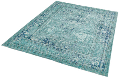 Laagpolig vloerkleed Easy Living Verve Medallion Blue
