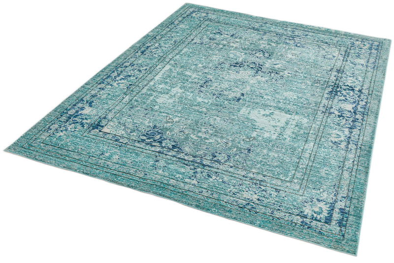 Laagpolig vloerkleed Easy Living Verve Medallion Blue