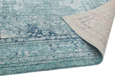 Laagpolig vloerkleed Easy Living Verve Medallion Blue