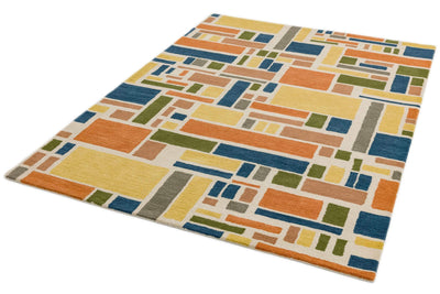 Laagpolig vloerkleed Rugestiq Reef Blocks Multi