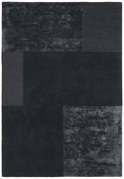 Laagpolig vloerkleed Easy Living Tate Tonal Textures Rug Charcoal