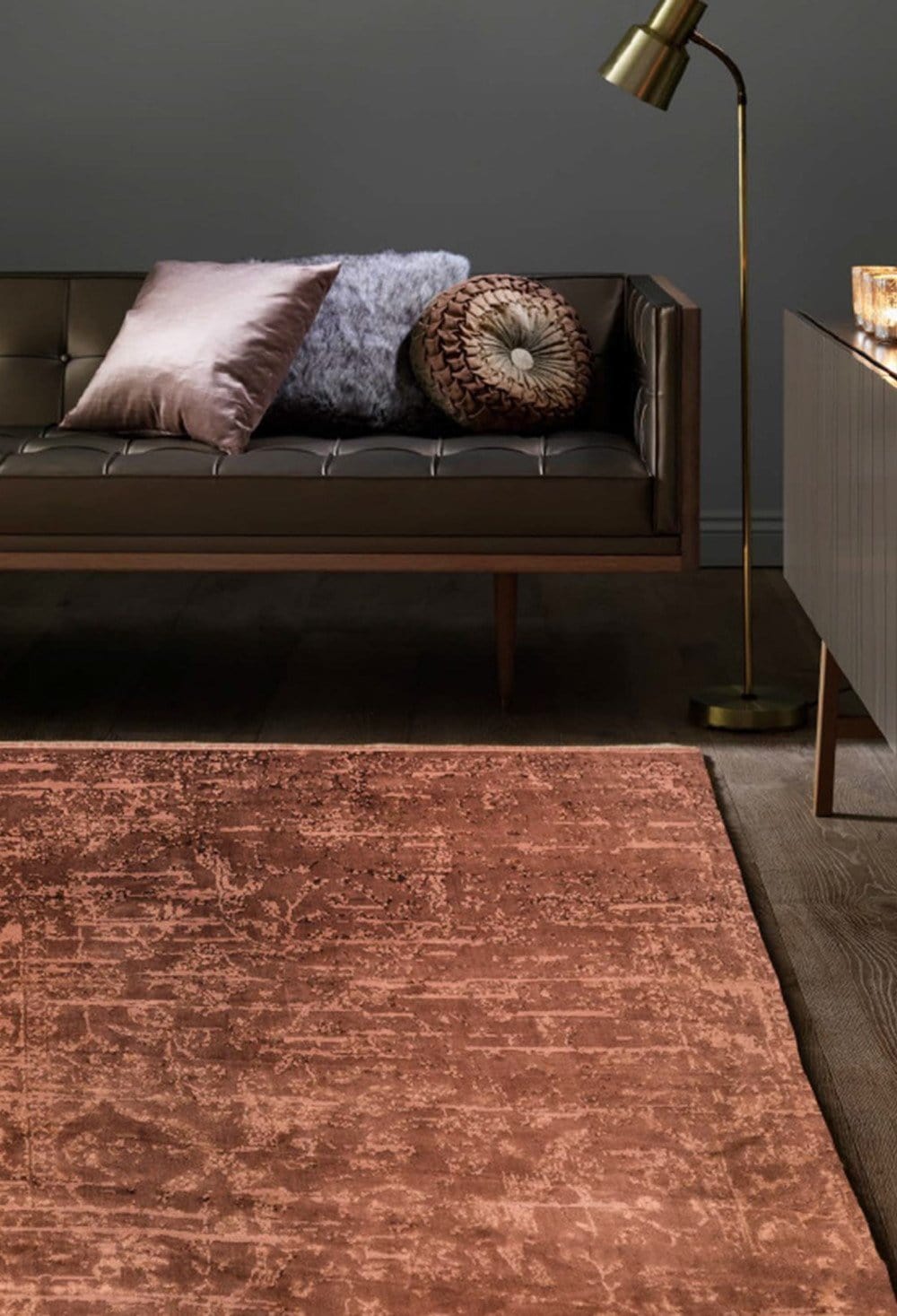 Laagpolig vloerkleed Easy Living Zehraya Rust Abstract
