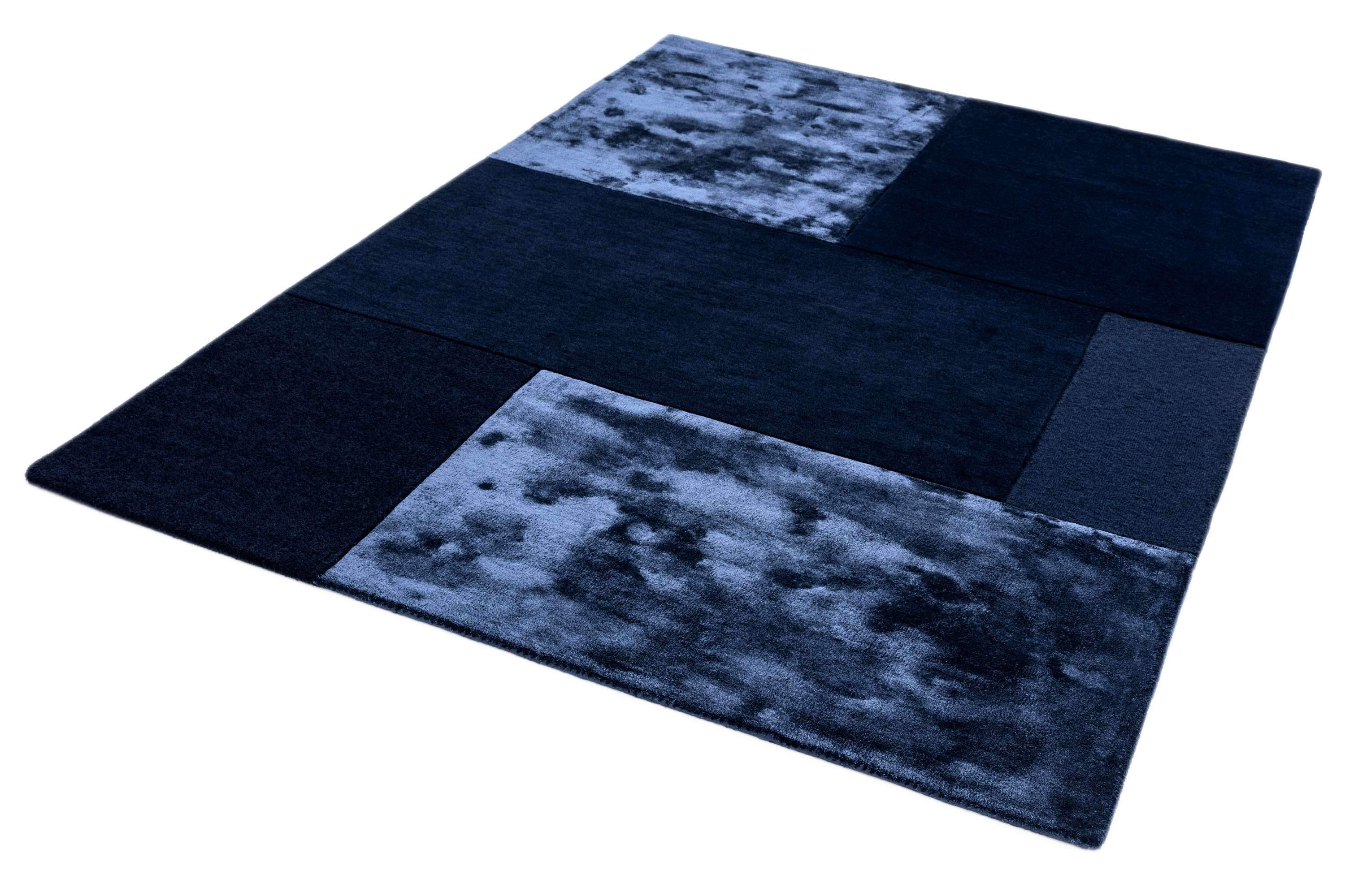 Laagpolig vloerkleed Easy Living Tate Tonal Textures Rug Navy