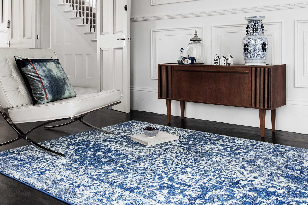 Laagpolig vloerkleed Easy Living Nova Antique Navy