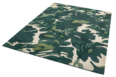 Laagpolig vloerkleed Easy Living Matrix Palm Green
