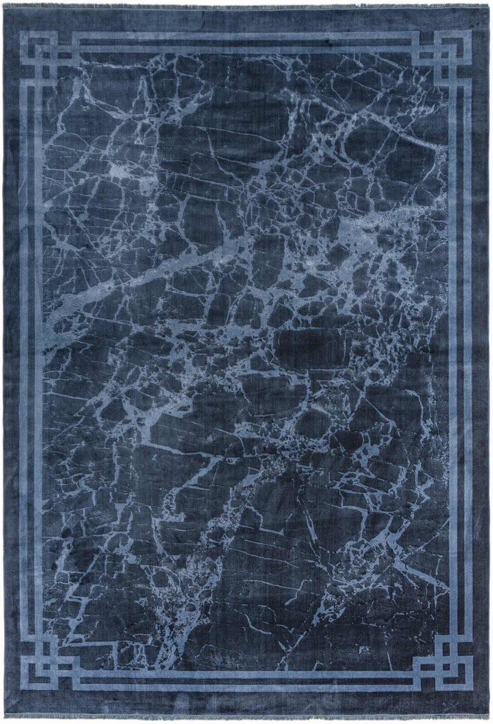 Laagpolig vloerkleed Easy Living Zehraya Ink Blue Border
