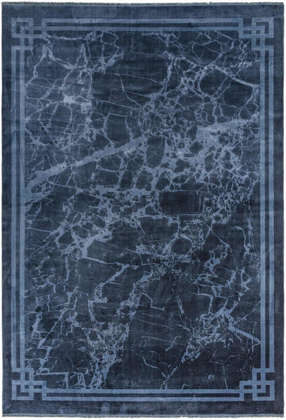 Laagpolig vloerkleed Easy Living Zehraya Ink Blue Border