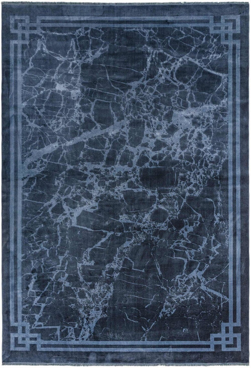 Laagpolig vloerkleed Easy Living Zehraya Ink Blue Border