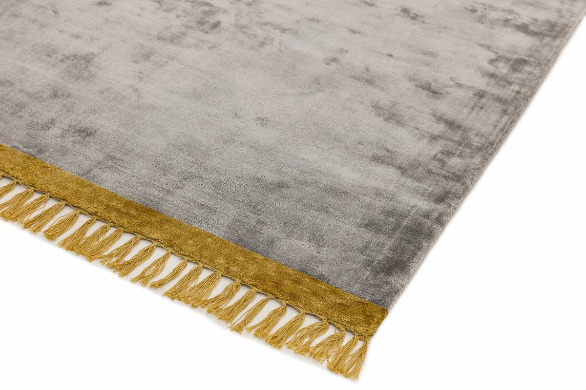 Laagpolig vloerkleed Easy Living Elgin Rug Silver Mustard Border