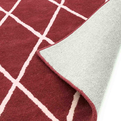 Laagpolig vloerkleed Easy Living Albany Diamond Berry